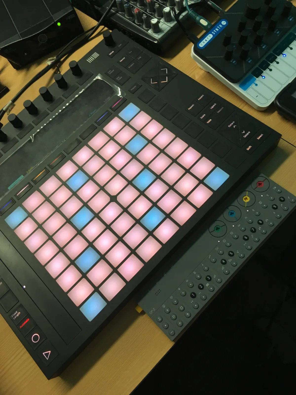 Ableton Push controller with illuminated pads