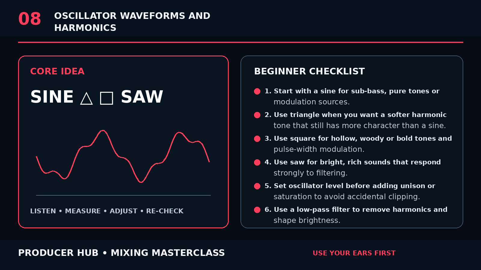 Harmonics and waveform visual