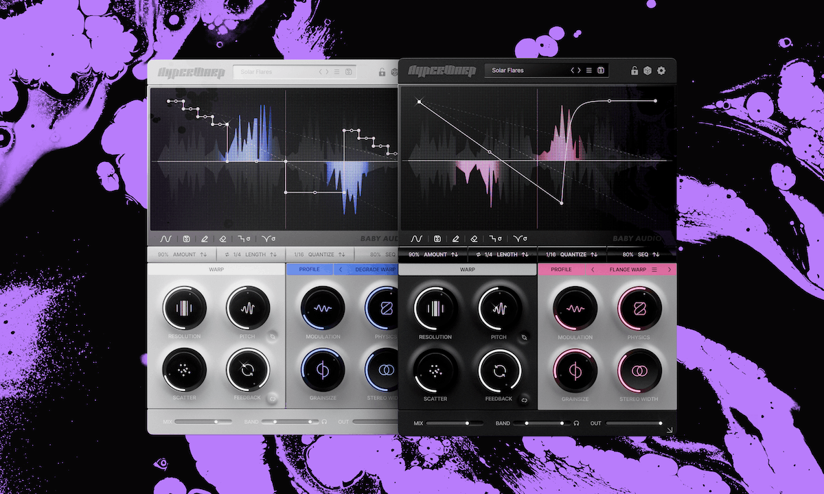 Baby Audio HyperWarp plugin interface and branding
